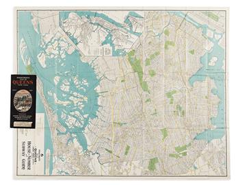 (NEW YORK CITY.) Group of 5 late-nineteenth and early-twentieth-century folding maps.